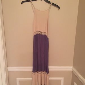 Cream and lavender Maxi